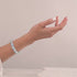 Aquamarine and White | Silver | Double Mermaid Glass Bracelet